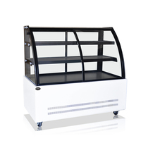 Take the snow horizontal order food cabinet cool Cabinet straight cold cake cabinet horizontal arc front and rear open door cabinet refrigerator
