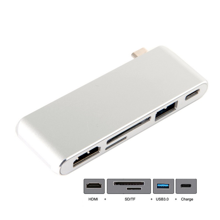 UC-070 with charging Type-C HDMI USB OTG hub high speed USB-C card reader TF SD-Taobao