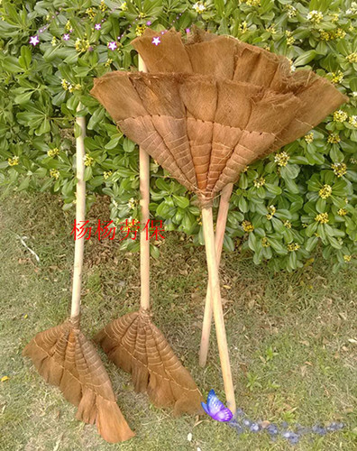 Wood handle reinforced brown broom broom broom broom manual bamboo handle broom with a sweep broom