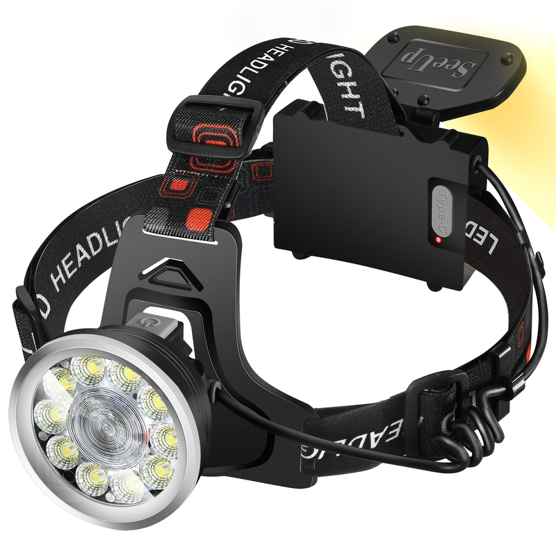Yilangming S311 Dual-Wear Headlamp with Zoomable, Dimmable, Focused and Floodlight Modes, Ultra-Long Standby, Strong Light, High-Brightness Headlamp