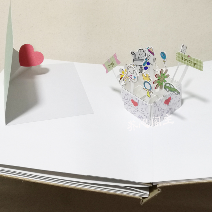 Pop-up book picture book making diy material bag flip book hole book homemade picture book manual book binding