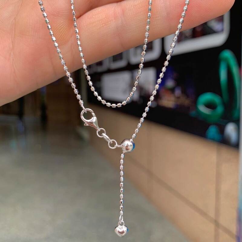 925 Sterling Silver Necklace for Women, Imported from Italy, Double Flash Beads, Sparkling Chain, Diamond Chain, 999 Silver Chain, Needle Chain, Plain Chain 925 Sterling Silver Necklace for Women, Imported from Italy, Double Flash Beads, Sparkling Chain, Diamond Chain, 999 Silver Chain, Needle Chain, Plain Chain