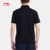 Li Ning ngắn tay nam polo áo 2018 mùa hè wicking thở thoải mái v- cổ t- shirt ve áo wicking thể thao ngắn tay áo Áo polo thể thao