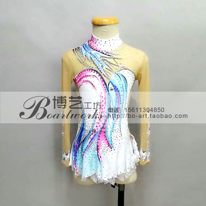 Boyi professional tailor-made children adult rhythmic gymnastics competition performance clothing elastic export quality G1126