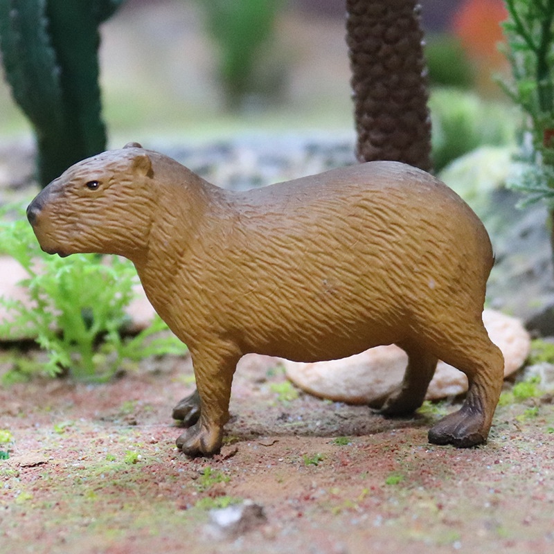 Children's Simulation Toy Wild Animal Model Amazon Capybara Rodent Family Catfish Mandarin Fish Cognitive Figurine