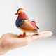 Children's Toys, Simulated Mandarin Duck Ornaments, Bird Models, Desktop Decorations, Bonsai Landscaping Ornaments, Hand-Made Figures for Early Education