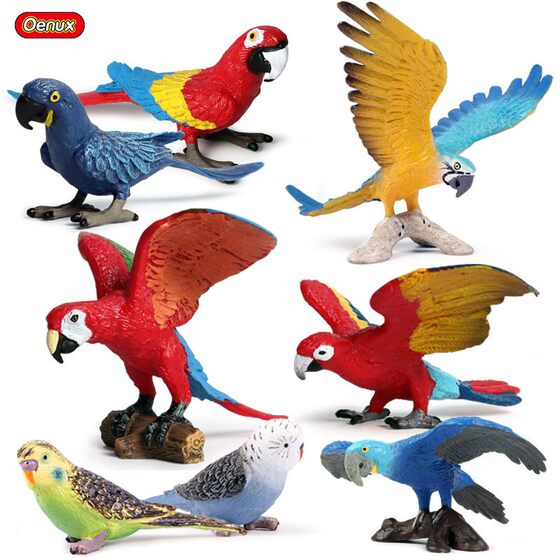 Children's toys solid simulation animal model set bird eagle parrot peacock flamingo science and education awareness