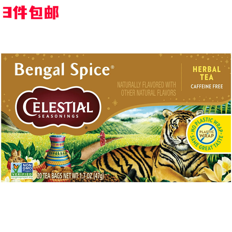 American Celestial Bengal Spice Joyful Bengal Spice Herbal Tea Bags Caffeine-Free