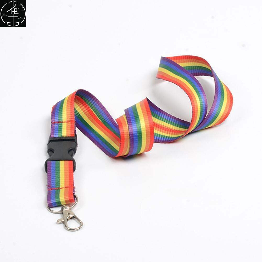    Colorful Rainbow Lanyard Women Strap Neck Lanyards Lanya