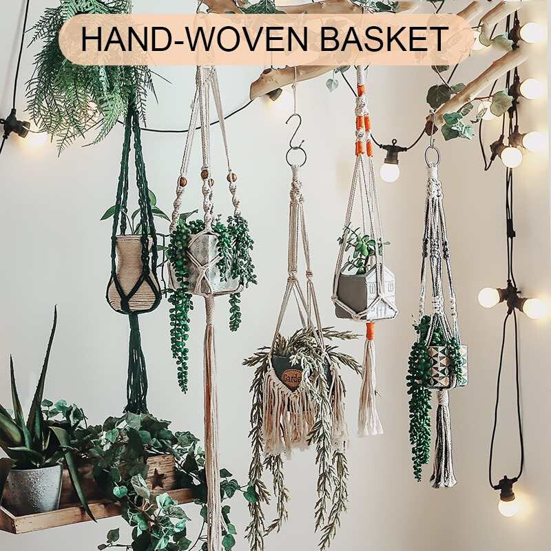 Hot Handmade Hanging Plant Macrame Plant Hanger Flower Pot