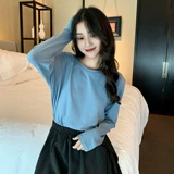 Tide, лонгслив, приятная телу осенняя дизайнерская футболка, в корейском стиле, оверсайз, в западном стиле, популярно в интернете