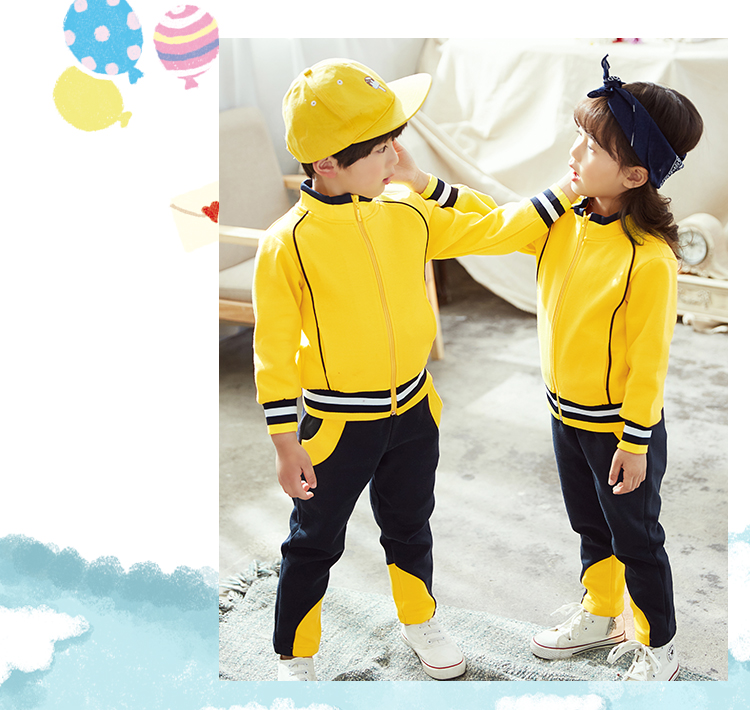 Quần áo mẫu giáo mùa xuân và mùa thu thiếu nhi cotton thể thao lớp quần áo tiểu học và trung học Anh đồng phục phù hợp với gió Anh bexinhshop shop