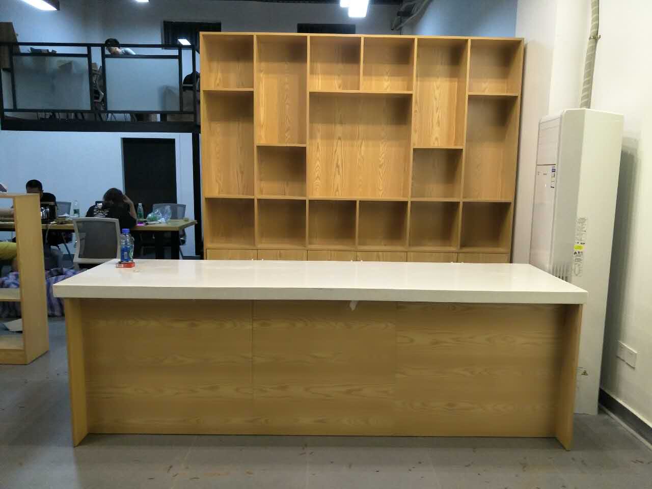 Guangzhou Quartz Stone Desk Front Desk Reception Desk Company Front Desk Collection Silver Counter Bar Counter Bar Reception Desk Reception Can Be Set Up
