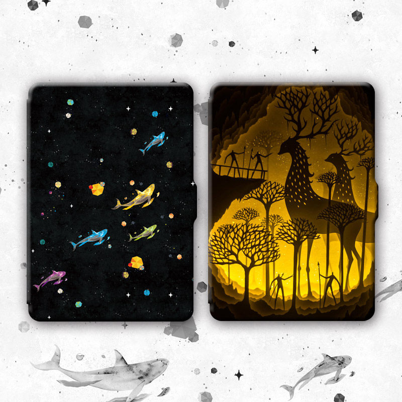 Creative kindle499 paperwhite3 2 1 leather jacket minimun 958 cartoon 558 protective sleeves