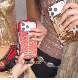 Red White Zebra Stripes Animal Print iPhone Case for iPhone 13 – 17