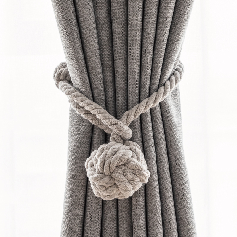 Woven Single Ball All-cotton Curtain Strap Pair PAIR OF DRESS ROPE CINGULUM ECO-FRIENDLY HANGING BALL FLOW SUDA GARDEN WIND MINIMALIST CURTAIN BUCKLE-TAOBAO