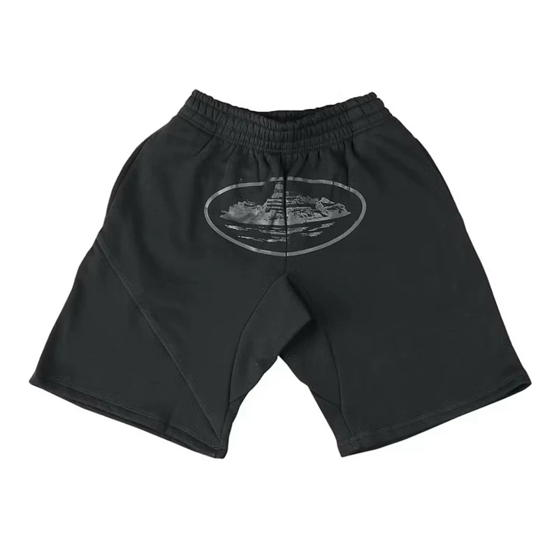 Шорты хип-хоп стиль, свободного кроя, летние, XS–XL, принт и однотонные