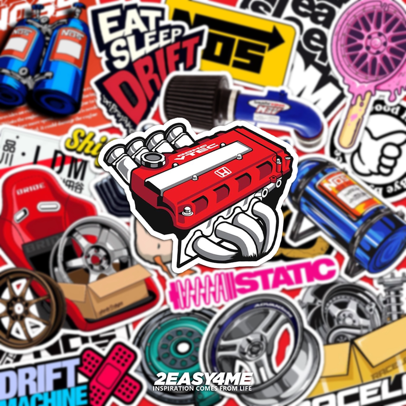 Two-Dimensional Cartoon Retro Jdm Modified Racing Car Accessories Japanese-Style Tablet Phone Decoration Waterproof Personalized Stickers Two-Dimensional Cartoon Retro Jdm Modified Racing Car Accessories Japanese-Style Tablet Phone Decoration Waterproof Personalized Stickers