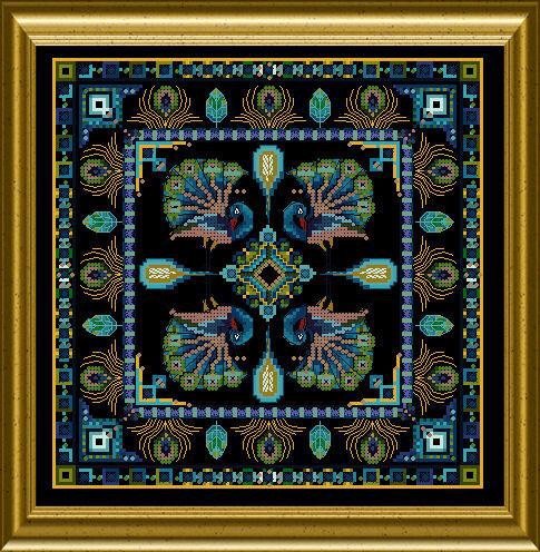 Original imported cross stitch Chatelaine Designs Original layout paper A3 Print BD Peacock