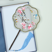 Suzhou embroidered round fan double-sided embroidered Chinese style fan costume Hanfu female wedding gift Chinese style special gift