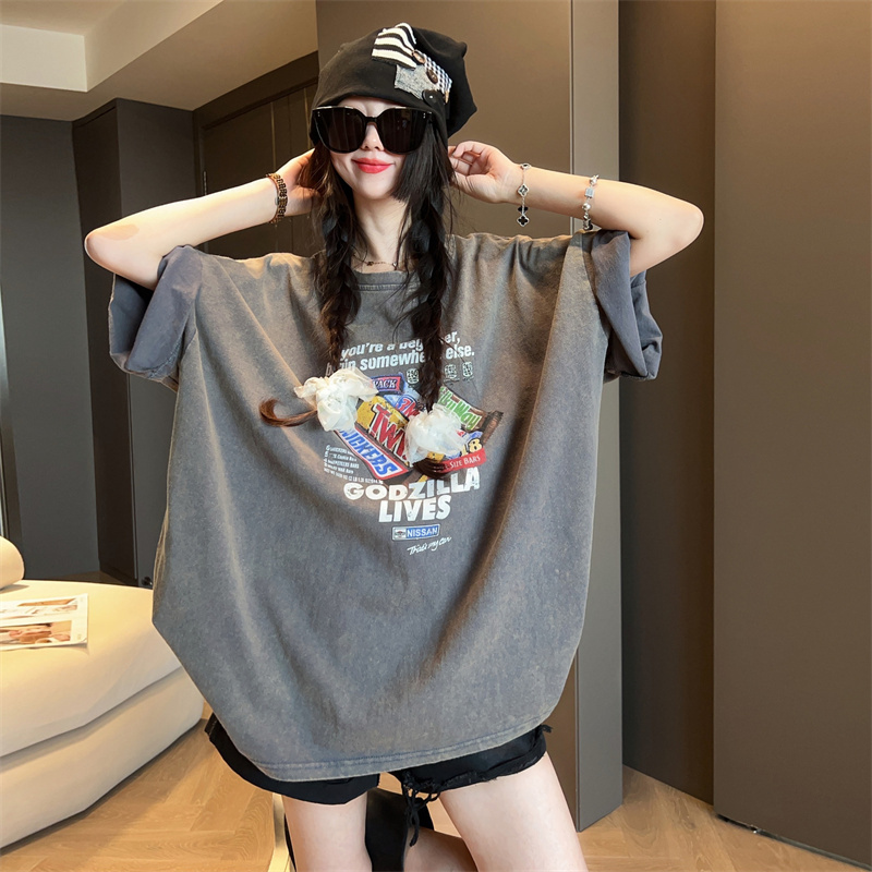 Mrs Shao Fashionable Slimming Short-Sleeved T-Shirt for Women Summer 2026 New Loose Casual Versatile Designer Top