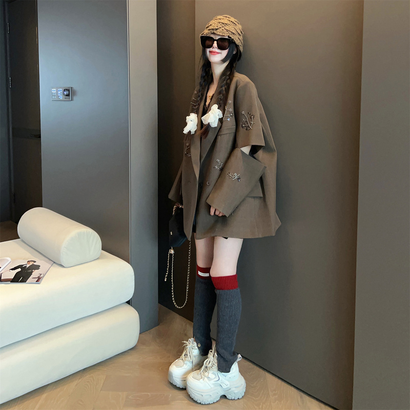 Mrs Shao Fashion Casual Blazer Women's Early Autumn 2026 New Loose Versatile Designer Top Trendy
