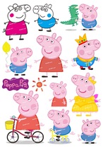 Medium F0264-01 Piggy Cartoon Computer Mobile Phone Travel Trolley Case Sticker Waterproof