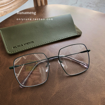 RUNAMENG retro green original Cebu Ultra light flocking anti-blue light men and women Nearsightedness Flat Light Stars mirror frames