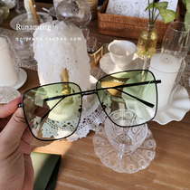 RUNAMENG original Cebu retro fashion Black Bull Oil Fruit Mega Square men and women Stars Anti-UV sunglasses