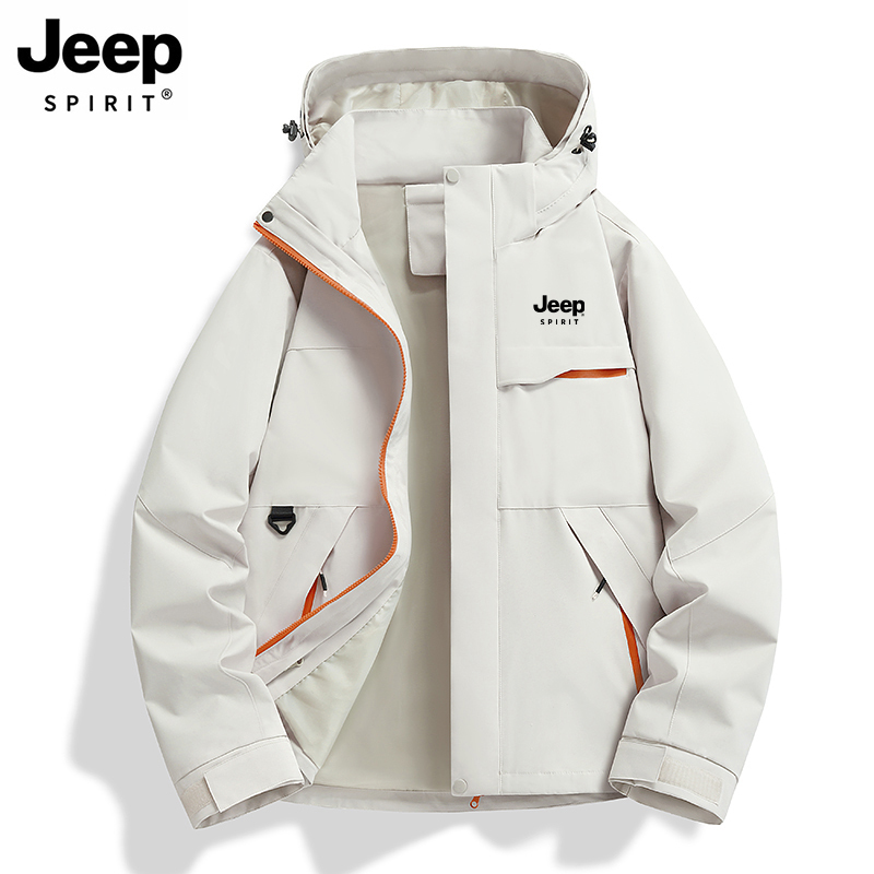 Jeep Outdoor Jacket Men's 2026 New Windproof and Waterproof Thin High-End Jacket Mountaineering Clothing