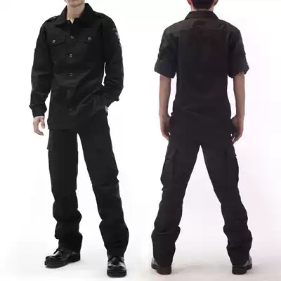 RF new spring and autumn army fan outdoor leisure suit men's pure cotton camping suit black shirt trousers T608A