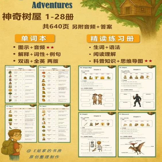 Chapter One Magic Tree House Vocabulary Notes Magic Tree House Word Book Intensive Reading Workbook with Audio