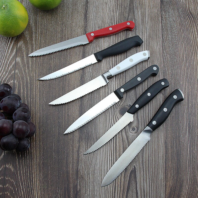 Serrated Fruit Knife Baking Cake Bread Knife Household Stainless Steel Cutting Lemon Melon Fruit Foreign Trade Knife Steak Serrated Knife