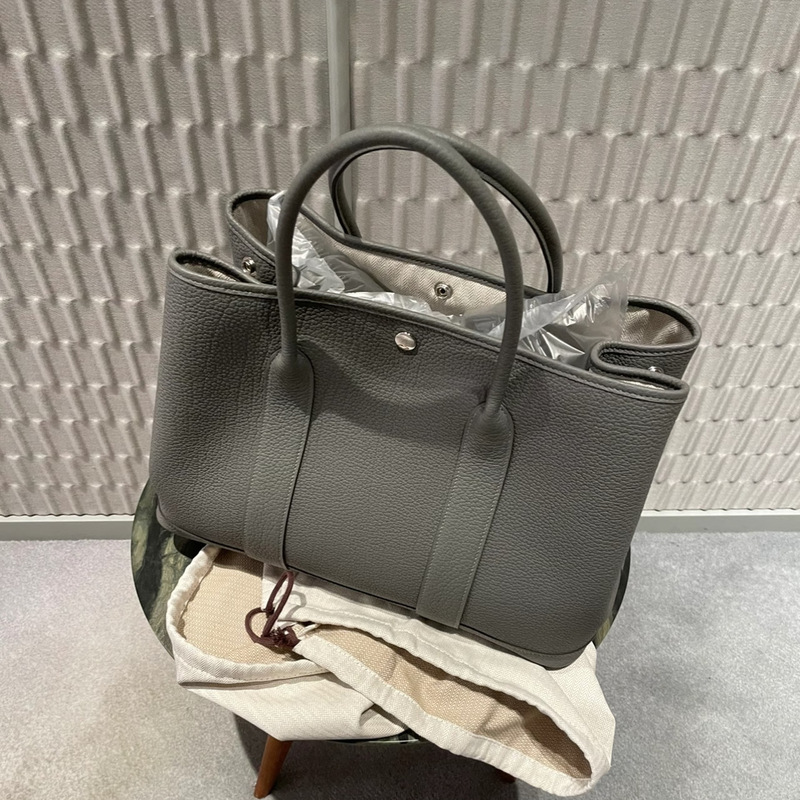 Negonda Fully Handmade Waxed Thread Garden Bag 30/36 Mini23 Tote Handbag for Commuting, Genuine Leather Women's Bag