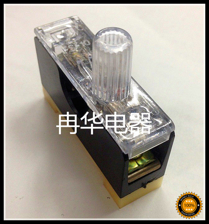 6X30mm glass tube fuse tube base case FS-101 fuse wire machine single link card rail 10A with lamp