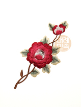 Korean original imported hanbok three-dimensional flower branches and leaves embroidery patch corsage H-P04052