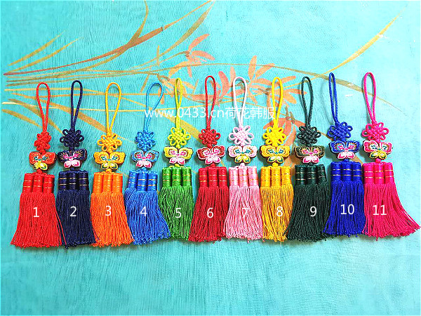 Korea imported small butterfly embroidered pendant hanging gift bag cloth on the small hanging spike H-P02114