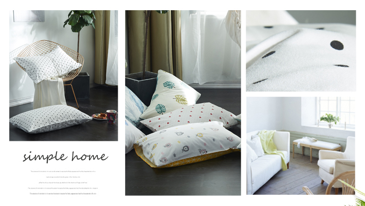 Cặp gối bông Ins Vỏ gối đơn giản 2 Bộ gối ngủ tập thể sinh viên 48 * 74cm - Gối trường hợp gối kim đan