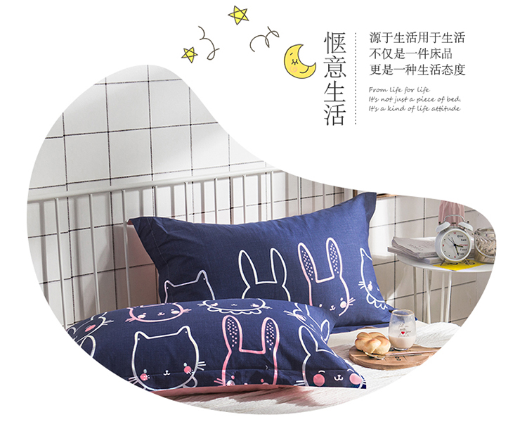 Gối bông hoạt hình đơn giản 48 * 74 bộ đồ giường cotton cặp gối 2 Gói gối ôm cho trẻ sơ sinh