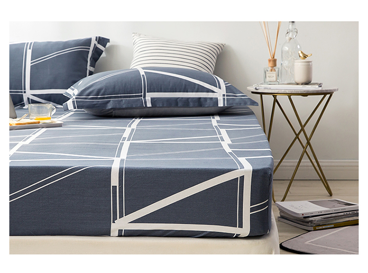 Giường cotton 笠 1.2 1.5 2.0m Bộ đồ giường bằng vải bông trải giường đơn Ga chun và ga phủ