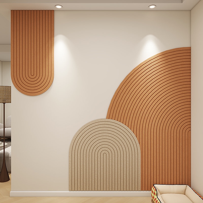 Living Room Background Wall Decoration Felt Wall Stickers Wall Renovation Cover-Up Magic Cork Board No-Drill Wall Protection Panel