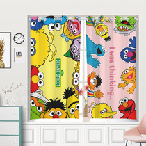 Cartoon Curtain Floating Window All Shade Free From Stiletto Blinds Curtains Partition Half Curtain Living Room Bedroom Rental House Net Red Window Cord Fabric