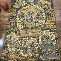 Антикварная живопись, китайская живопись, картина с вышивкой, роспись парчи, черный Плутон Танка, современная декоративная живопись 90*60 см