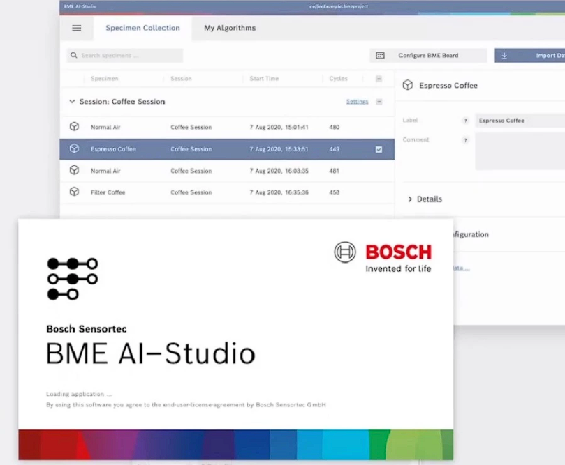 結合Bosch BME AI-Studio software