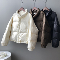 White duck down jacket female 2021 Winter new foreign style Korean loose fashion thick student bread jacket