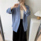 2023 summer new thin suit jacket women's Korean version loose chiffon foreign style sunscreen clothing all-match tops