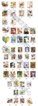 Japan Letter Sales Stamps-Small Animals Around -82 Yen 50 All-Dog Cat Parrot Hamster Rabbit Hedgehog