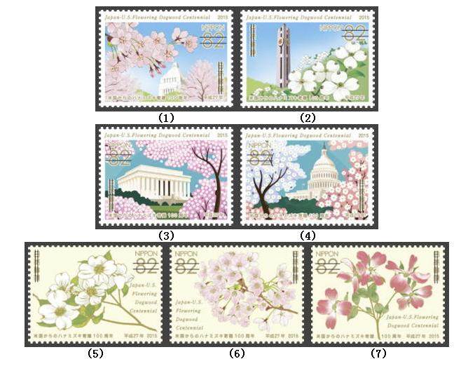 Japan Letter Pin Stamps - Cherry Blossom Gift to the United States 100 Years - Letter Pin 7 Full - C2210 - Sakura White House