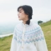 Handmade Iceland áo len mềm mại đầu mùa thu gió nhẹ cô gái lỏng lẻo Bắc Âu Fair Isle Ferris bánh xe đan - Đan Cardigan