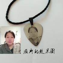 Handmade Guitar Plsheet Necklace Lettering Electric Guitar Accessories Necklace Ornament Free Lettering Photo LOGO Name